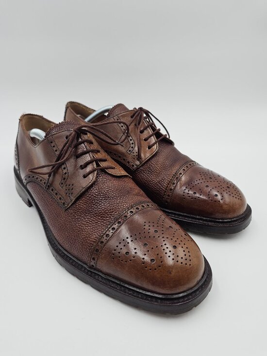 Mezlan Andrew Aged Brown Cap Toe Brogue Oxford Dress Shoes Spain Men\'s Size 10 main image 10